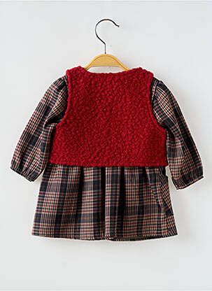 Robe courte manches longues manches longues rouge P'TIT MÔME fille