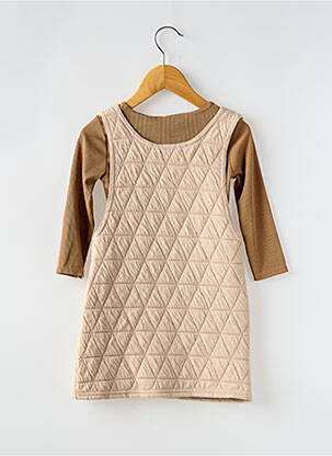 Ensemble robe manches longues marron P'TIT MÔME fille