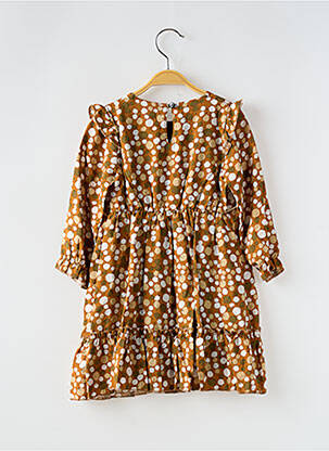 Robe courte manches longues manches longues marron P'TIT MÔME fille