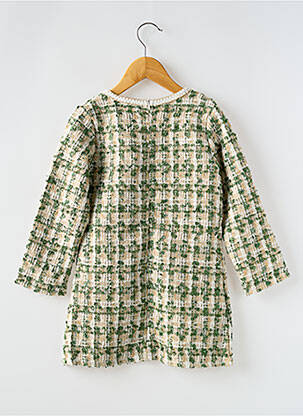 Robe courte manches longues manches longues vert KIDS STAR fille