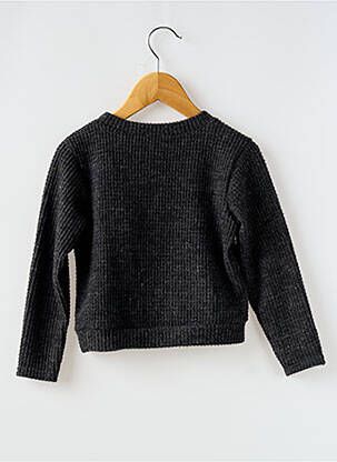 Pull coupe droite manches longues gris P'TIT MÔME fille