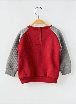 Sweat-shirt sérigraphie floquée manches longues rouge KNOT SO BAD garçon