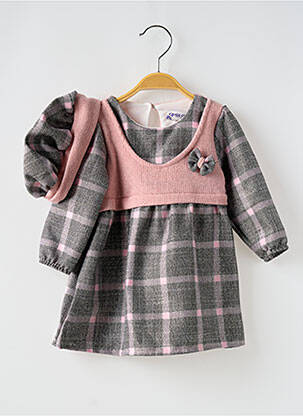 Robe courte gris P'TIT MÔME pour fille