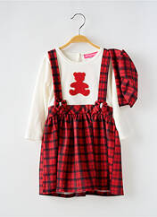 Robe courte rouge P'TIT MÔME pour fille seconde vue