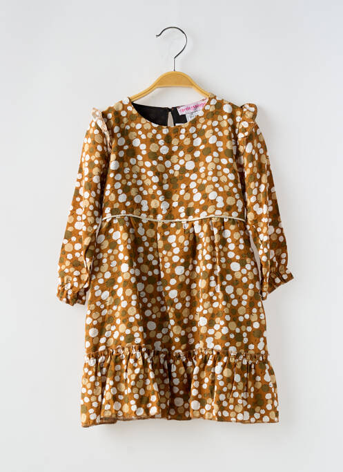 Robe courte marron P'TIT MÔME pour fille