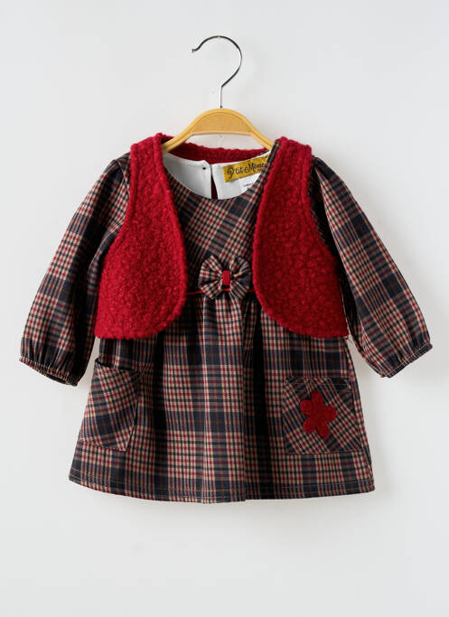Robe courte rouge P'TIT MÔME pour fille