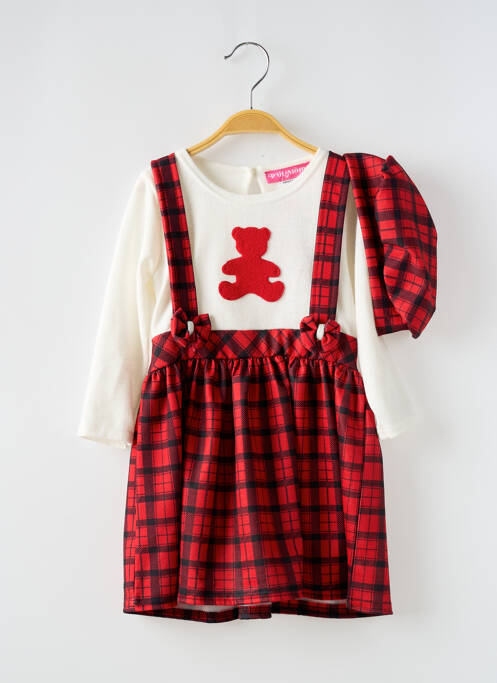 Robe courte rouge P'TIT MÔME pour fille