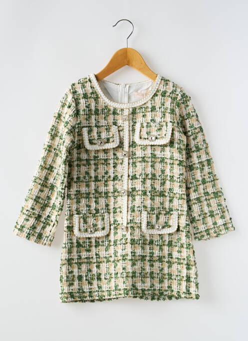 Robe courte vert KIDS STAR pour fille