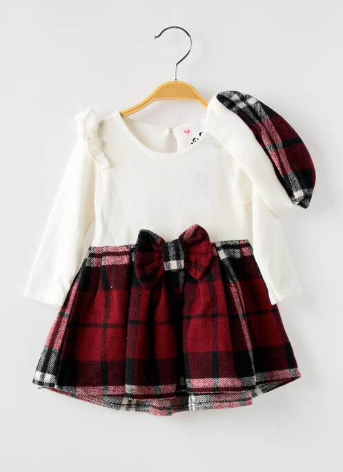 Robe mi-longue rouge P'TIT MÔME pour fille