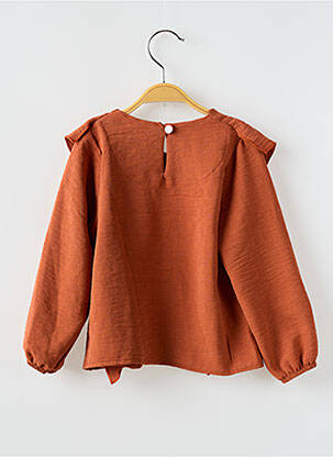 Blouse manches longues manches longues orange P'TIT MÔME fille