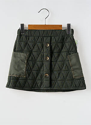 Jupe courte coupe droite vert P'TIT MÔME fille