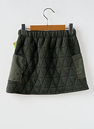 Jupe courte coupe droite vert P'TIT MÔME fille