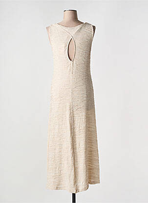 Robe longue sans manche sans manche beige ESCORPION femme