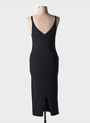 Robe longue fines bretelles fines bretelles noir LOFTY MANNER femme