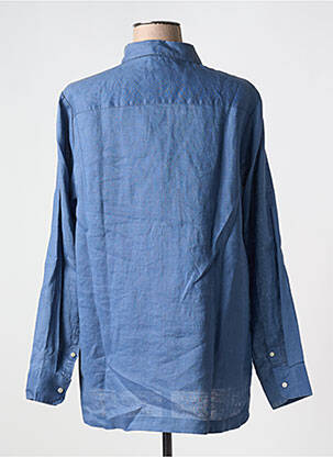 Chemisier tissage crêpe manches longues bleu U.S. POLO ASSN femme