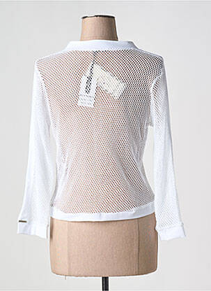 Gilet manches longues stretch blanc MALOKA femme