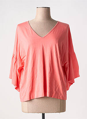 T-shirt col v manches 3/4 orange BELLWOOD femme