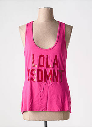 Débardeur stretch sans manche rose LOLA CASADEMUNT femme