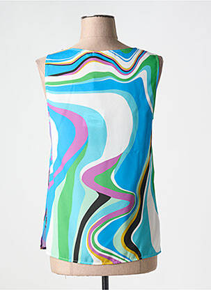 Top imprimé fantaisie sans manche bleu EDAS femme