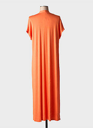 Robe longue manches courtes manches courtes orange TINTA STYLE femme