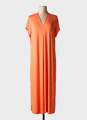 Robe longue orange TINTA STYLE pour femme