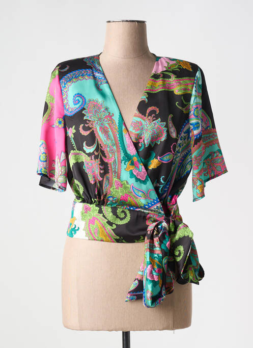 Gilet cache-cœur noir ARTIGLI pour femme