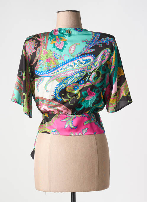 Gilet cache-cœur noir ARTIGLI pour femme