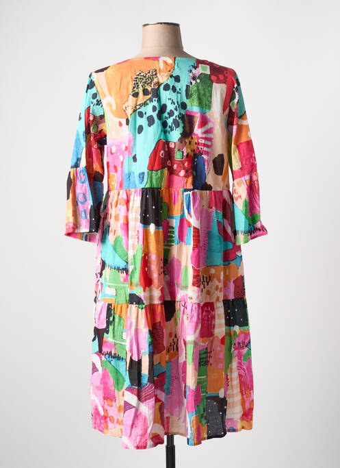 Robe mi-longue rouge ORIENTIQUE NATURALLY pour femme