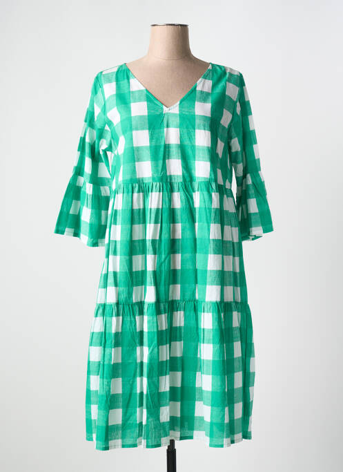 Robe mi-longue vert ORIENTIQUE NATURALLY pour femme