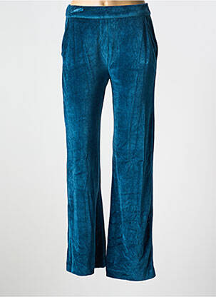 Pantalon droit bleu MAJESTIC FILATURES pour femme