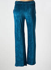 Pantalon droit bleu MAJESTIC FILATURES pour femme seconde vue