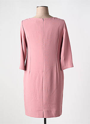 Robe mi-longue manches 3/4 manches 3/4 rose MAZAO femme