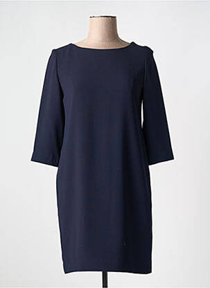 Robe mi-longue manches 3/4 manches 3/4 bleu MAZAO femme