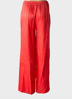 Pantalon droit fermeture zippée sous rabat boutonné rouge ANGE femme