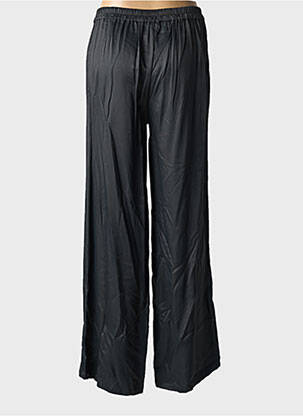 Pantalon droit fermeture zippée sous rabat boutonné noir ANGE femme