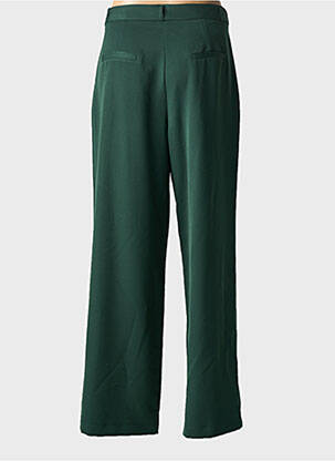 Pantalon droit fermeture zippée sous rabat boutonné vert VINTAGE LOVE femme