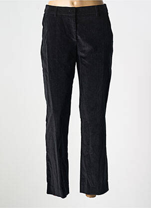Pantalon droit fermeture zippée sous rabat avec crochet noir MAX MARA femme