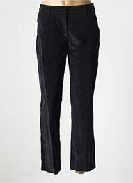 Pantalon droit fermeture zippée sous rabat avec crochet noir MAX MARA femme
