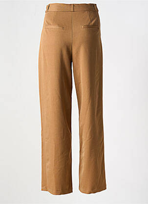 Pantalon droit fermeture zippée sous rabat boutonné beige VINTAGE LOVE femme