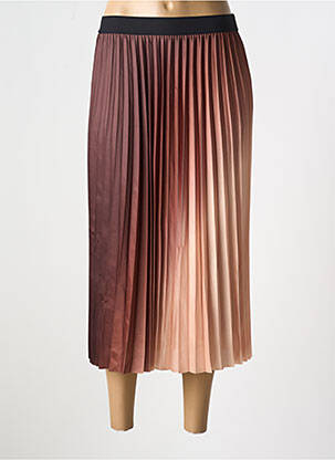 Jupe mi-longue taille élastique marron GERARD DAREL femme