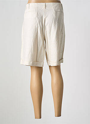Bermuda coupe droite beige FREDA femme