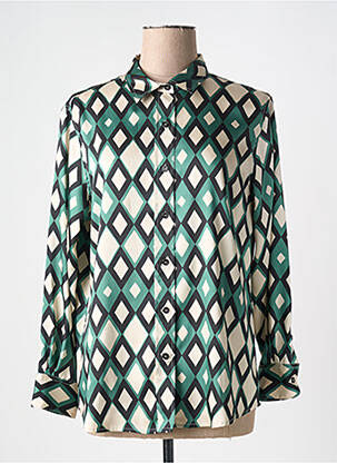 Chemisier imprimé fantaisie manches longues vert GERARD DAREL femme
