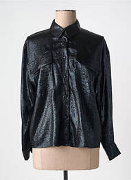Chemisier coupe fluide manches longues noir KACY femme