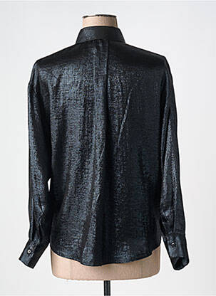 Chemisier coupe fluide manches longues noir KACY femme
