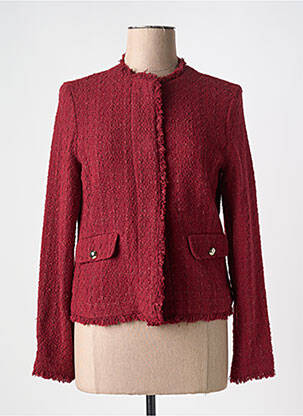 Veste chic fermeture boutonnée sur le devant rouge EMME M femme
