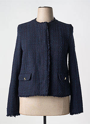 Veste chic fermeture boutonnée sur le devant bleu EMME M femme
