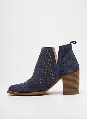 Bottines/boots nubuck talon de 4 à 6cm bleu BASTA COSI femme