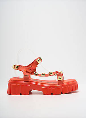 Sandales/nu pieds matière lisse talon de 4 à 6cm orange LOLA CASADEMUNT femme