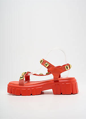 Sandales/nu pieds semi compensé talon de 4 à 6cm orange LOLA CASADEMUNT femme
