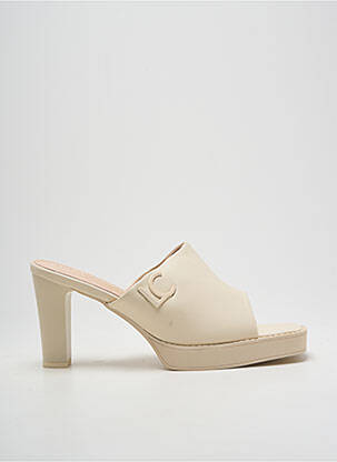 Mules/sabots type de semelle amortissante talon de 7 à 9cm beige LOLA CASADEMUNT femme